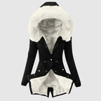 Cozy Chic Hooded Parka Jacket for Women – Warm Fleece-Polyester Blend with Zipper Closure 3