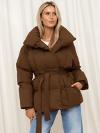 Belted Puffer Coat – Elegant Warmth for Winter Days