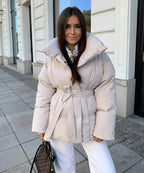 Belted Puffer Coat – Elegant Warmth for Winter Days