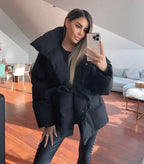 Belted Puffer Coat – Elegant Warmth for Winter Days