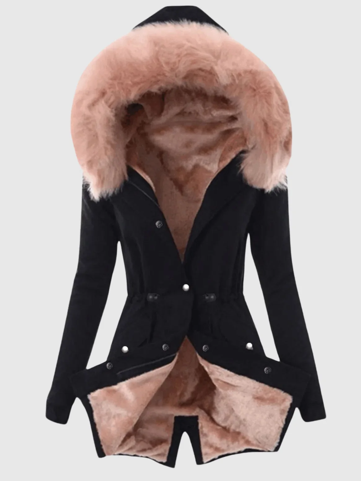 Luxury Faux Fur Lined Hooded Parka – Ultra Warm Women’s Winter Coat